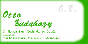 otto budahazy business card